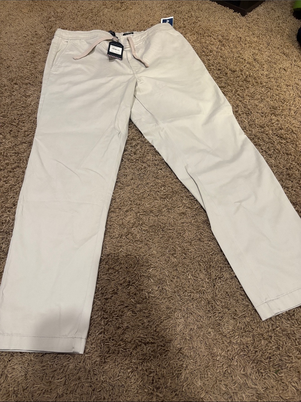 Ben Sherman Light Cream Chinos with Drawstring